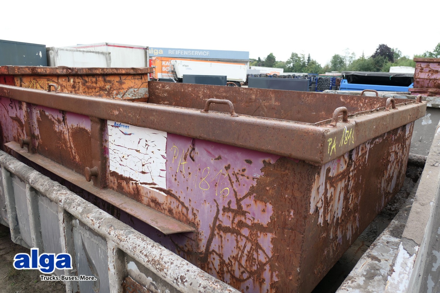  Container 8 m³ Klappe  Absetzmulde