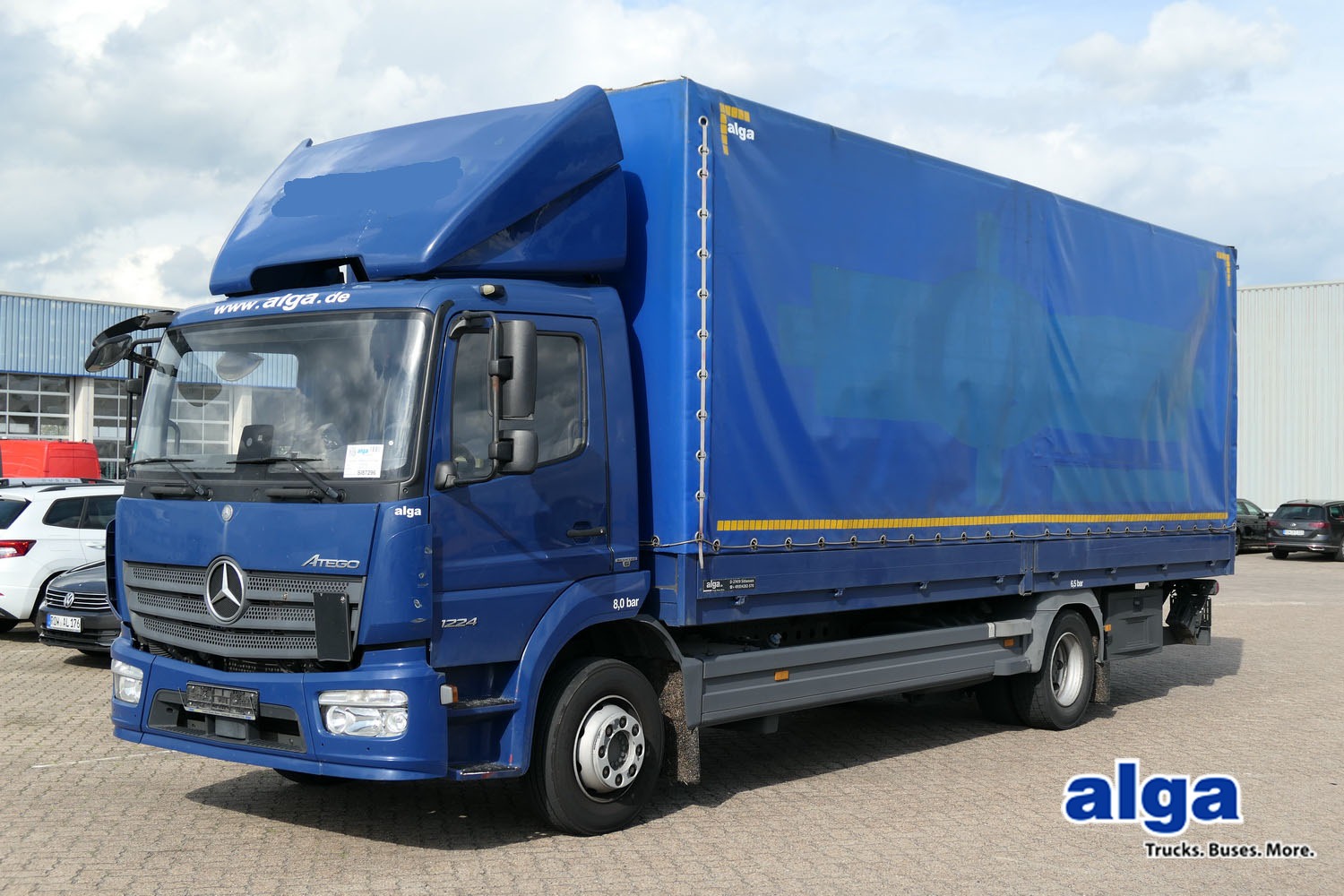MERCEDES-BENZ 1224 Atego  platform with tarpaulin, frame / loading platform